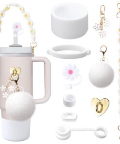 GTNCE 10 Stück Zubehör Set für Stanley Becher + Auslaufschutz + Wasserflasche Griff Riemen, ideal für Stanley Cup 800ml-