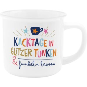 H:) PPY life Funkelnde Kaffeetasse | Porzellan Tasse 35 cl | Geschenk zum Geburtstag | 74439 H:) PPY life Funkelnde Ka