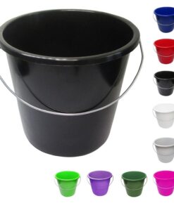 **NETPROSHOP Klein Eimer mit Skalenfunktion 5 Liter für Lebensmittel, Farbe: Schwarz** | **NETPROSHOP Schwarz Eimer Kle