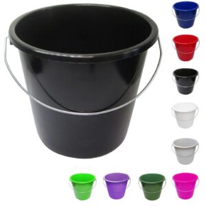 **NETPROSHOP Klein Eimer mit Skalenfunktion 5 Liter für Lebensmittel, Farbe: Schwarz** | **NETPROSHOP Schwarz Eimer Kle