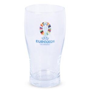 Euro 2024 Pintglas - offiziell lizenziert von Hy-Pro |Fans für Fans| Party- und Fanscenario|Flüssigkeit-holdend|16oz|Eur