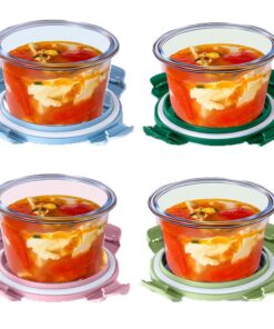 Glaschalen Mit Deckel, BPA-Freie Suppenbehälter Für Meal Prep, Spülmaschinenkompatibel 520ML