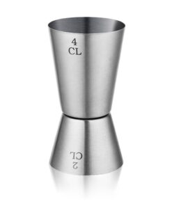 Kerafactum Cocktail Doppelmass Messbecher 2cl/4cl Schnaps Ausgiesser Edelstahl Mixbecher Barbecher