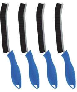 TQRR Hartborsten Eckenreinigungsbürste, Multifunktionale Reinigungsbürste für Bad und Küche (4, Flechtenblau) TQRR Fug