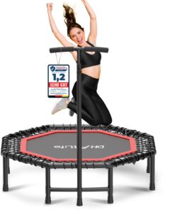 DH FitLife Fitness Indoor Trampolin klappbar ohne Installation | stabiler und leiser für Kinder und Erwachsene | Tragfäh
