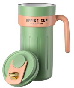 Homealexa 650 ml Termokaffeebecher - auslaufsicher für Reise und Autofahrt mit Deckel und Griff