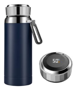 Homealexa 800ml Thermosflasche für Home und Büro mit Temperaturanzeige und 304 Edelstahl-Konstruktion (Blau)