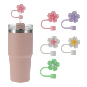 Stanley Cup Zubehör: Silikon Strohhalmabdeckung - 5 Stücke, kompatibel mit 40oz/30oz Stanley, Auslaufsicher und Staubdic