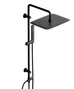 Görbach Regendusche Duschsystem ohne Armatur, Edelstahl Duschset Schwarz