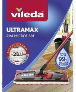 Vileda Unisex Erwachsene Ersatzwischbezug, Mehrfarbig, Breit -|hochwertiger Materialqualität, einfach einsetzbar, längss