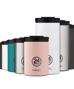 24Bottles Reise-Thermobecher 350ml/600ml, 100% Luftdicht, 6h Hitzesicherheit, 12h Kühlsicherheit, ökologische Edelstahl-