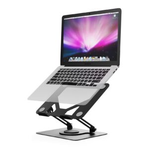 GRIFEMA Höhen- und Drehbarer Laptopständer GB1050 – Für Mac, Dell & weitere Laptop – Schwarz
