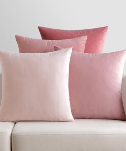 EMEMA Rosa Serie 4er Set Dekokissenbezüge Dekoration für Wohnzimmer & Schlafzimmer 40x40 cm