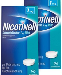 Nicotinell Lutschtabletten 1 mg Mint - Nikotinhalt 1 mg, perfekt für Nichtraucher Unterstützung, während des Stress sowi