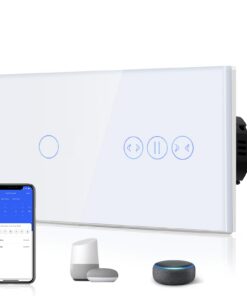 BSEED Alexa WiFi Berührungssensor Touch Schalter mit Smart Vorhang Kontrolle für Alexa und Google Home | BSEED Alexa Wi