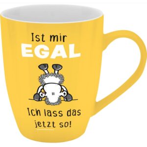 Sheepworld Becher "Egal" Motiv | Tasse New Bone China Porzellan, 35 cl, Geschenkbombe | lustiges Geburtstagsgeschenk, 74