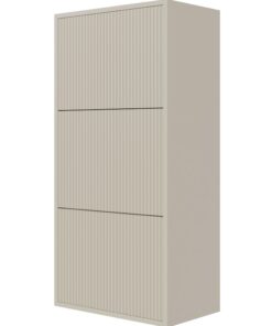 Selsey 50 cm 3 Klappen Schuhregal Graubeige Schuhaufbewahrung Veldio 12 Paar Hängend