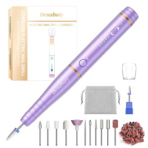 Nagelfräser für Gelnägel USB Aufladbar Kabellos Nagelfeile für Acrylnägel DN-2302 Nagelfräser 12 in 1 Maniküre und Pedik