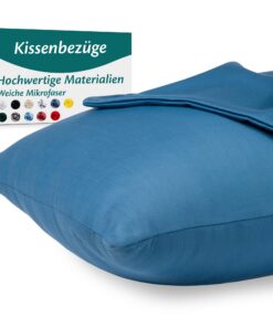 Kissenbezug 40x80 Mikrofaser OEKO-TEX Zertifiziert – Blaue Marine – 2er Set Weich & Atmungsaktiv Hypoallergen Waschbar V