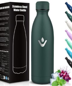 HoneyHolly Thermosflasche 1L BPA-frei 18/8 Edelstahl doppelwandig vakuumisoliert für Outdoor Camping