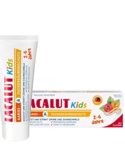 Lacalut Kids Zahncreme 2-6 Jahre 55 ml – Karies- & Zuckersäurenschutz mit 2-Phasen-Technologie und Vitamin A+E