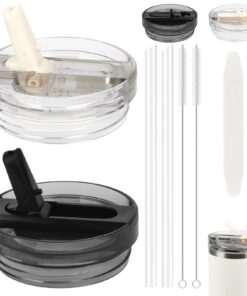 Stanley 40oz Cup Ersatzdeckel Auslaufsicher mit Strohhalm 2er Set Wiederverwendbar Staubdicht