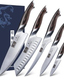HOSHANHO Ultrascharfe Kochmesser für Profis und Liebhaber | HOSHANHO Higher-Carbon Japanese Stainless Steel 5-Piece Mes