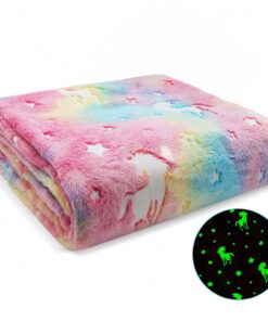 Kuscheldecke Kinder Leuchtet im Dunkeln Rosa