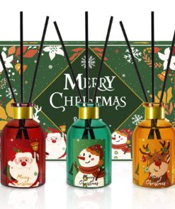 SCENTORINI Weihnachtlicher Raumduft Apfel Zimt, Zedernholz Duftstäbchen für Räume und Badezimmer, 3 x 50 ml, Weihnachtsd
