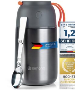 Dimono® Thermobehälter für WarmhalteEssensbehälter - Edelstahl Lunch-Box To-Go (700 ml)