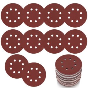 15 Stück 80 Körnung Rund Klett Schleifpapier für Exzenterschleifer - Holz, Metall, Farbe | 15 Stück 125mm Klett Schleif