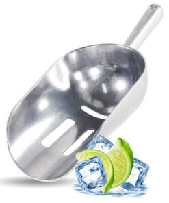 Kerafactum Eiswürfelportionierer für Eismaschine und Slushie-Mischungen großes Kosmetik-Marken-Logo Messlöffel inklusive