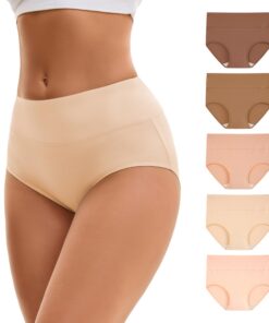 Baumwollene Stretch Unterhosen Damen Hohe Taille Weiche Unterwäsche Frauen 5er Pack | INNERSY Baumwollene Unterhosen Da