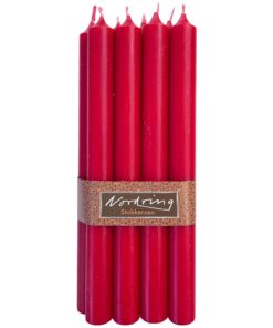 Rustik Rot Nordring 8 Stabkerzen für Zimtfest RAL zertifiziert 2,2 x 18 cm