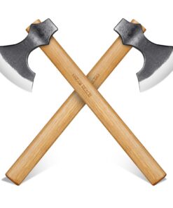 Dream Reach Beil Axt Set - 2PCS Wikingeraxt Handgeschmiedet für Männer im Outdoor und Garten mit Holzgriff, Wald und Gar