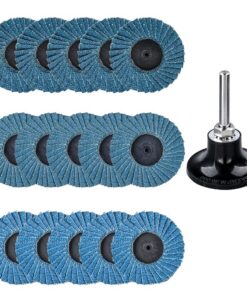 Treki 15 Stück Mini Fächerscheiben Bohrmaschine Grip SchleifoColumnInfo 40/60/80er Körnung Treki 50 MM Schleifscheiben
