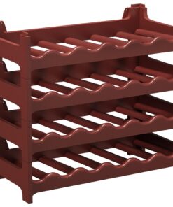 Artecsis 24-Flaschen-Weinregal stabil für Gastronomie-Braun modular stapelbar | Artecsis Stapelbares Kunststoff-Weinreg