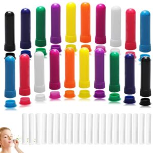 20 Stück Riechstifte, gute Hygroskopizität Naseninhalator Stift Riechstäbchen mit Docht Nachfüllbarer Inhalator Stick (1