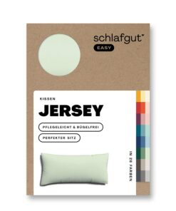 schlafgut Easy Jersey Kissenbezug 40x80 cm Green Light - superweich & atmungsaktiv aus 100% Baumwolle