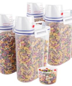 DAJAVE Luftdichte Vorratsdosen 4er Set 2,5L mit Messbecher Küche Müsli Aufbewahrung