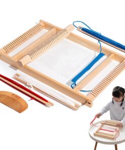 Holz Webrahmen Set Für Kinder, DIY Zum Weben, 25 * 40cm Mit Farbiger Wolle