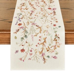 Artoid Mode Blumen Blätter Herbst Tischläufer Dekoration, Küche und Tisch für den Innenausstau und Feiertage, 40x140 cm