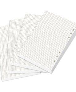 4 Packungen A5 Nachfüllpapier Gepunktet, 180 Blatt/360 Seiten für Ringbucheinlagen in 6 Löchern, ideal für Notizbücher,