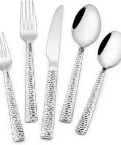 Terlulu Edelstahl Besteck Set 6 Personen, Hochwertiges Essenstool für Familien | Terlulu Edelstahl Besteck 30 Teilig, S