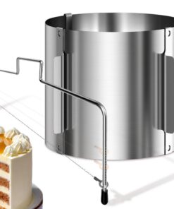 Verstellbarer Menz Tortenring Hoch 15 cm - Edelstahl Backset für Profis und Leidenschaftliche Backer | Edelstahl Torten