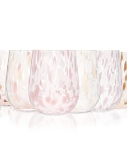 Sänger Curacao Trinkgläser Set für Familie und Büro | 6-Personen-Set, Glas, 320 ml, einzigartiges Design
