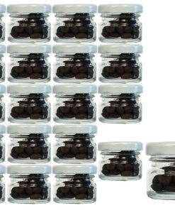 hocz 20er Set Mini Sturzgläser 30 ml | Honiggläser für Imker | Weiße Deckel To 43