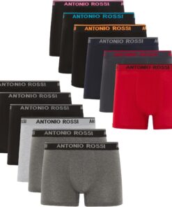 ANTONIO ROSSI Herren-Boxer-Hipster 12er-Pack - elastischer Bund & OEKO-TEXcertifiziert für Herren