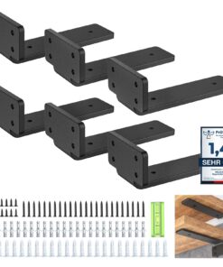 WELDUN 6 Stücke Schwerlastregalhalterung für die Wandmontage, ideal für Familien | WELDUN 15 CM Tragekraft 75 KG Regalw