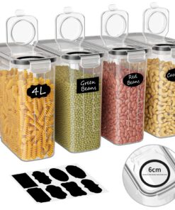 Withosent Luftdicht Vorratsdosen 4L 4er Set für Küche Getreide Mehl Müsli